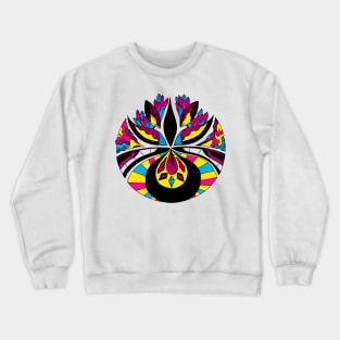 CMYK Abstract Motif Crewneck Sweatshirt